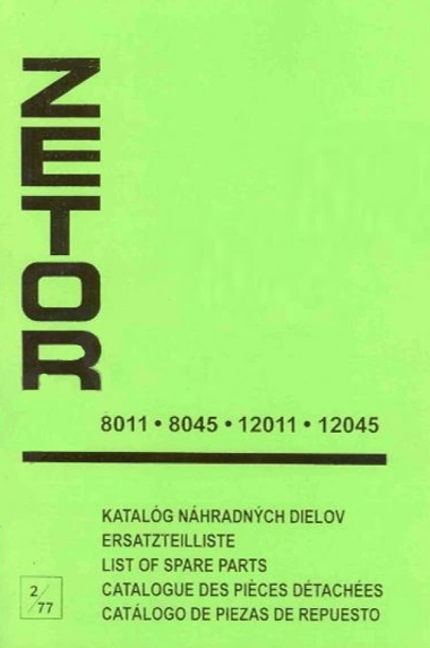 ZETOR 8011, 8045, 12011, 12045 Katalog nahradnych dielov